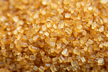 Macro shot of brown sugar granules