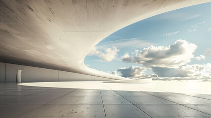 Empty floor, car advertising background