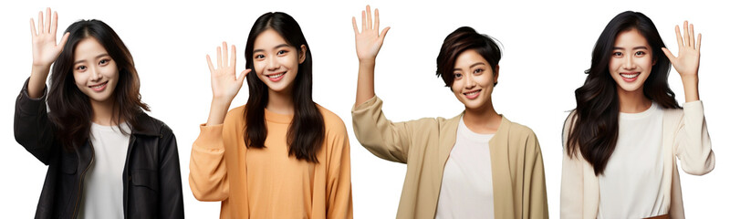 Teenager woman portrait png on transparent background