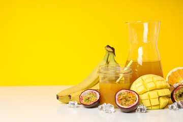 Concept of delicious and tasty exotic and tropical fruit