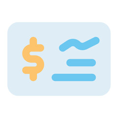 bank check icon for illustration