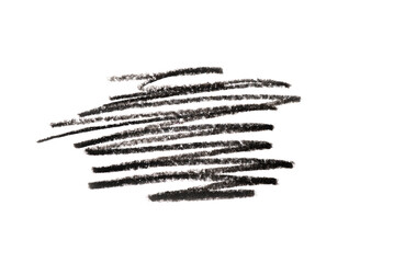 A photo of a black pencil stroke on a white background. This minimalist design can be used for illustrations, logos, brand graphics, and more.