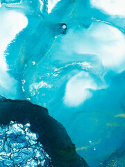 Fototapeta premium Abstract fantastic creative painting. Hand-drawn, impressionism style, color texture, brush strokes of paint