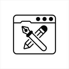 Web Design Icon editable stock vector icon