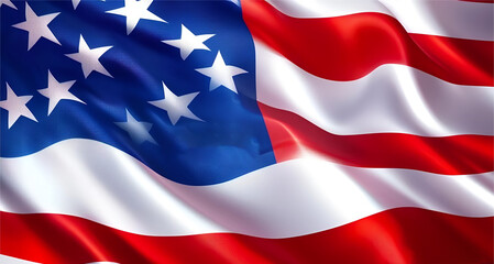 Obraz premium Wavy American or USA flag 