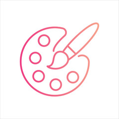 Color Palette Icon editable stock vector icon