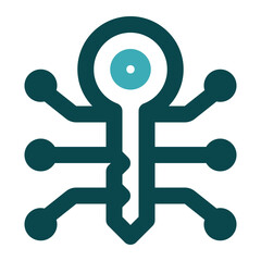 digital key icon for illustration