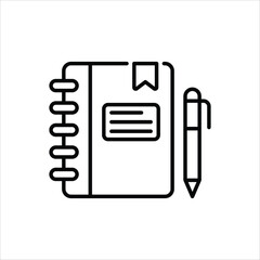 Diary Icon editable stock vector icon