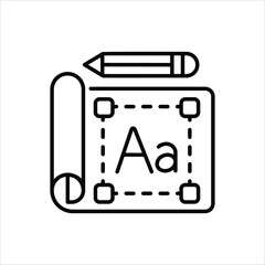 Font Design Icon editable stock vector icon