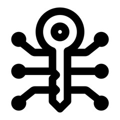 digital key icon for illustration