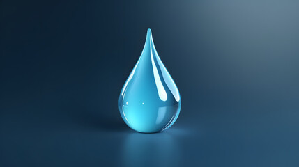 Fototapeta premium Water Drop icon swimming 3d