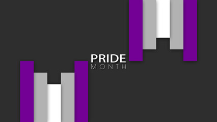 Happy Pride Month Graysexual Pride Flag Column Background