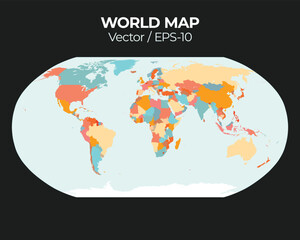 political world map vector