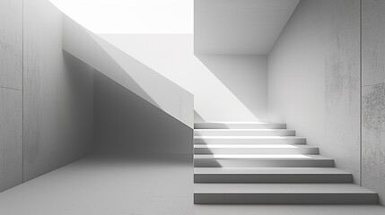 Sleek Minimalistic Abstract Architecture Wallpaper, Black and White
