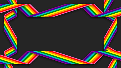 Happy Pride Month LGBT Gilbert Rainbow Pride Flag Swirl Frame Background