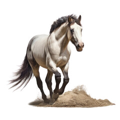 A horse of grace and speed. isolated. Generative AI