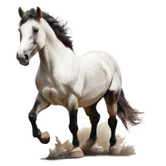 A horse of grace and speed. isolated. Generative AI