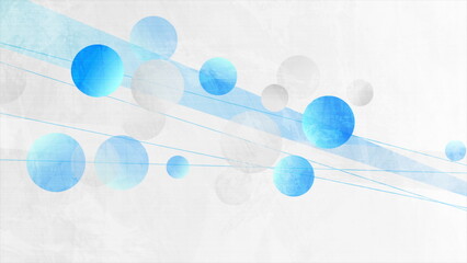 Blue and grey grunge circles abstract background