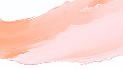 Abstract drawing of delicate coral color. Peach background postcard