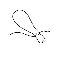 chicken thigh continuous line art