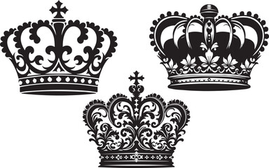 crown vector set  