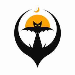 Halloween silhouettes black icon and character. Vector illustration. Isolated on white background.
