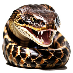 King Cobra, reptile, wonder in the forest isolated. Generative AI