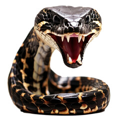 King Cobra, reptile, wonder in the forest isolated. Generative AI