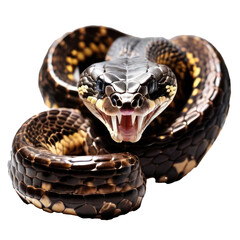 King Cobra, reptile, wonder in the forest isolated. Generative AI