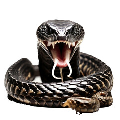 King Cobra, reptile, wonder in the forest isolated. Generative AI