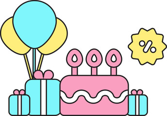 celebration cake icon
