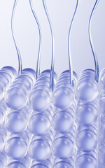 Skin cell background with cosmetics concept, 3d rendering.