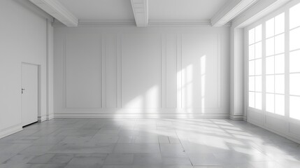 Fototapeta premium Empty room interior background. 3d rendering 