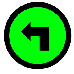 turn left arrow icon vector design 