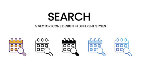 Search  Icons different style vector stock illustration