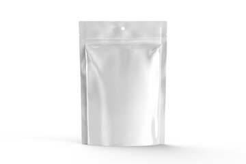 Blank Coffee Pouch Bag Closed Isolated 3d Rendering 