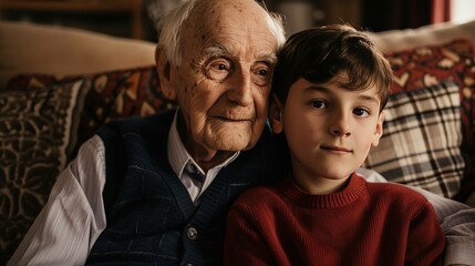 Obraz premium A cozy grandfather wearing a navy sunglasses UHD wallpaper
