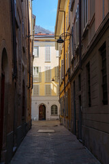 Fototapeta premium Old street at Como, Italy