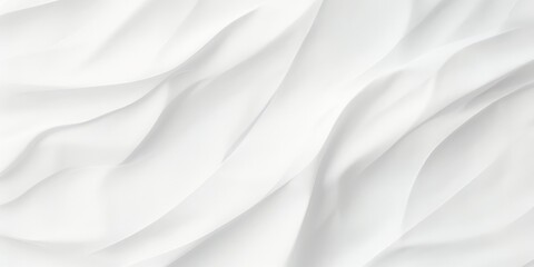 Obraz premium Minimalist abstract white crumpled texture background with soft folds and shadows 