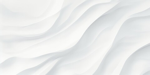 Fototapeta premium Minimalist abstract white crumpled texture background with soft folds and shadows 