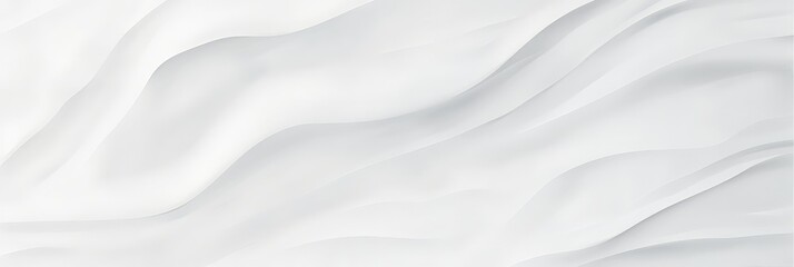 Minimalist abstract white crumpled texture background with soft folds and shadows
