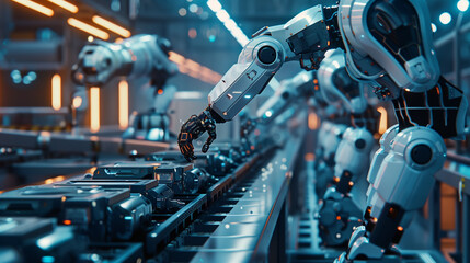 Fototapeta premium Future Manufacturing: AI-Powered Automation