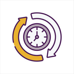 Time Management Icon editable stock vector icon