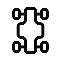 Take a look at carefully crafted icon of racing car, ready to use vector