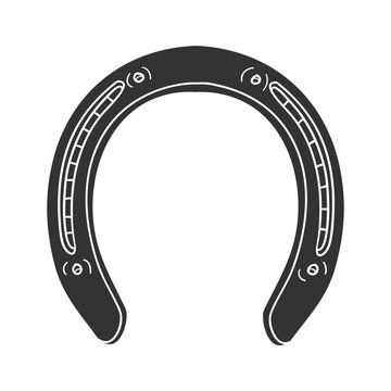recommend clip art: Horseshoe Icon Silhouette Illustration. Cowboy Vector Graphic Pictogram Symbol Clip Art. Doodle Sketch Black Sign.