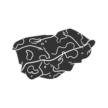 recommend clip art: Hematite Icon Silhouette Illustration. Minerals Vector Graphic Pictogram Symbol Clip Art. Doodle Sketch Black Sign.