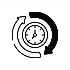 Time Management Icon editable stock vector icon