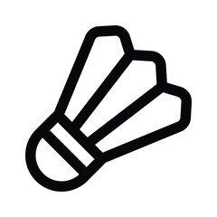 Trendy icon of shuttlecock, badminton shuttlecock vector design