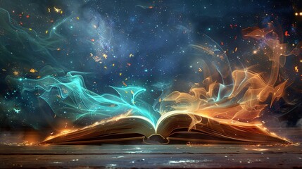 The book is open UHD wallpaper