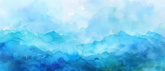textured watercolor landscape that mimics the soothing ebb and flow of a serene ocean